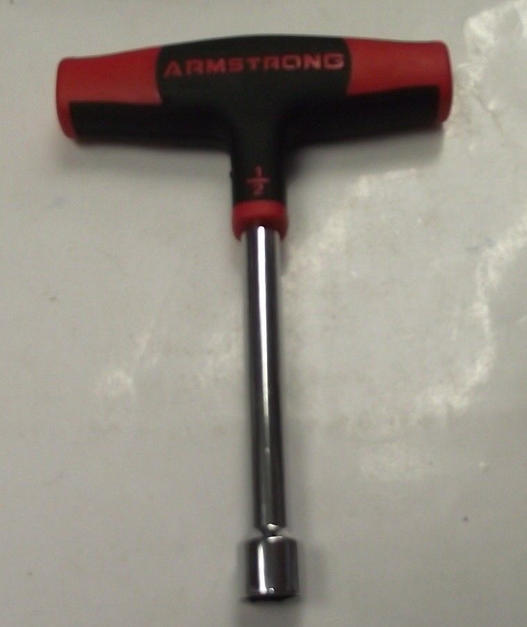 Armstrong 66-716 Dual Material T-Handle Nutdriver 1/2" x 4" USA
