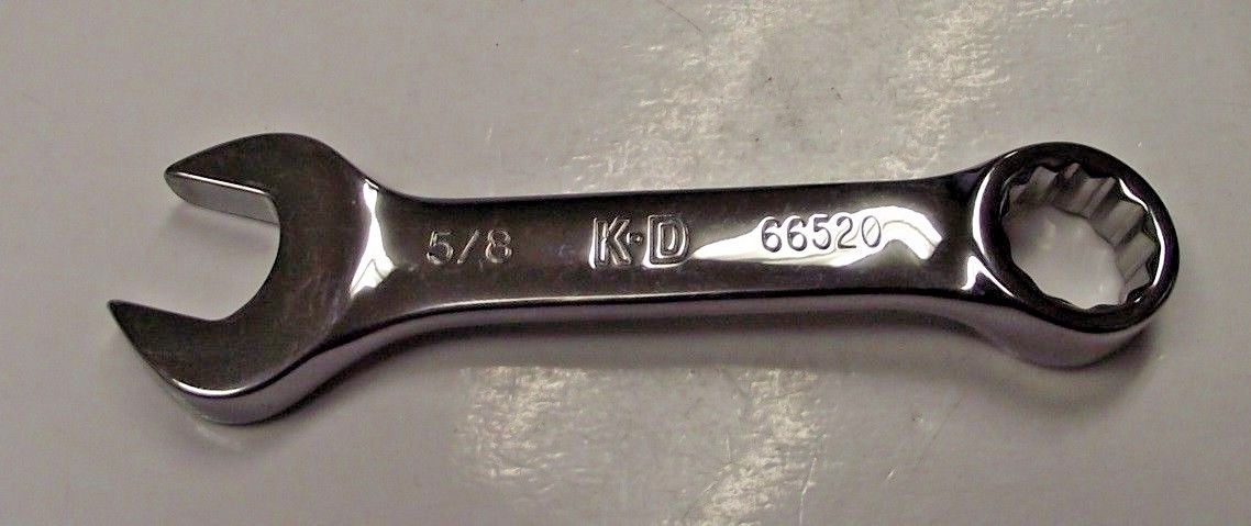 KD Tools 66520 5/8" 12 Point Full Polish Stubby Combination Wrench USA