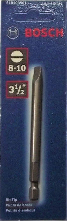 Bosch SL8103501 3-1/2 in. #8 - 10 Slotted Gray Insert Screw Bit USA