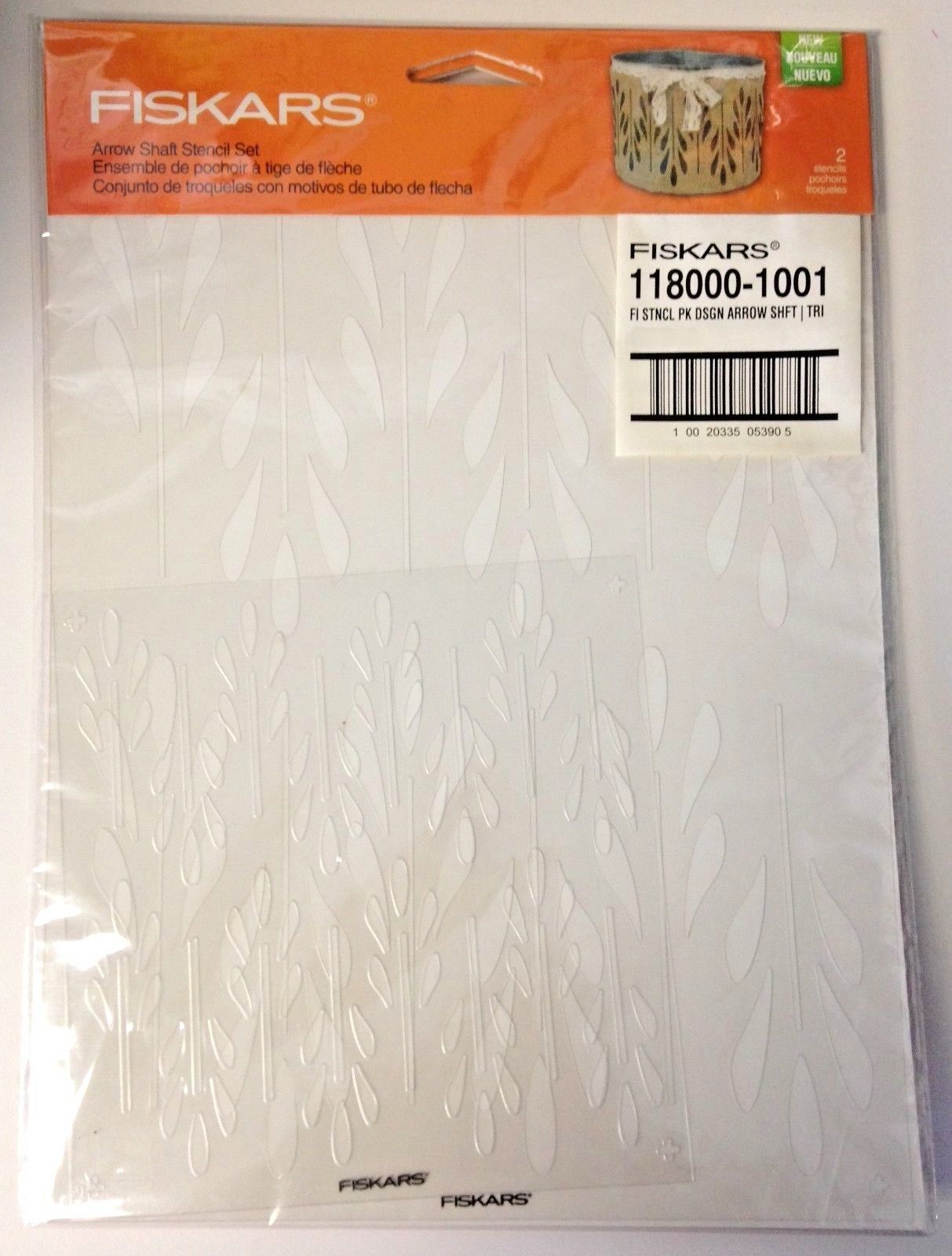 Fiskars 118000-1001 Arrow Shaft Decorative Stencil Set