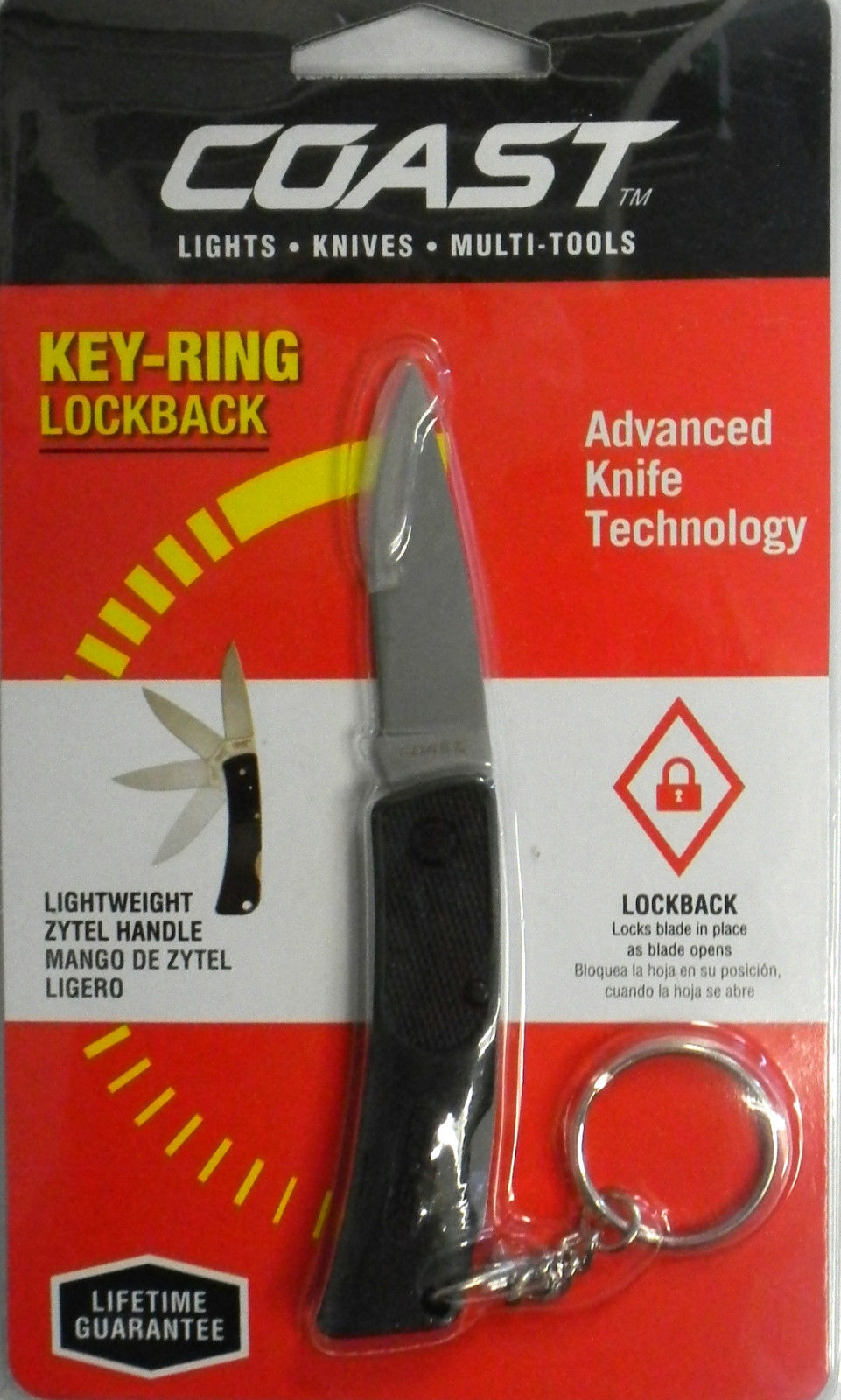 Coast CG1204 New Generation Lockback Key Ring Knife