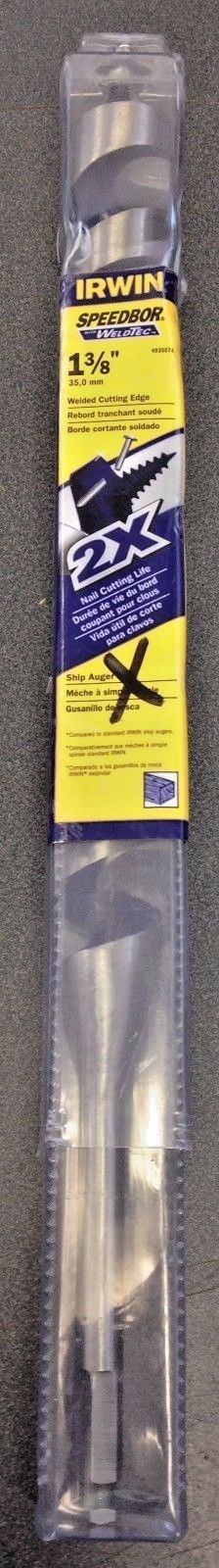 Irwin Speedbor 4935574 1-3/8" x 17" Welded Cutting Edge Ship Auger Bit
