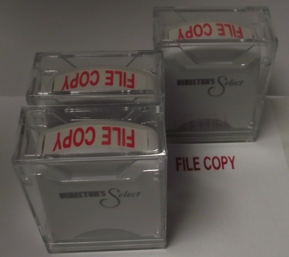 Global AGI-SS02030 Rectangle Stock Pre-Inked Rubber Stamp With "File Copy" 3pcs.