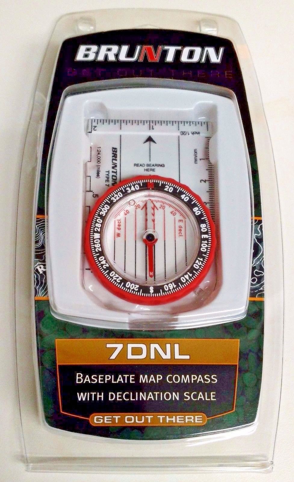 Brunton 7DNL Baseplate Map Compass With Declination Scale