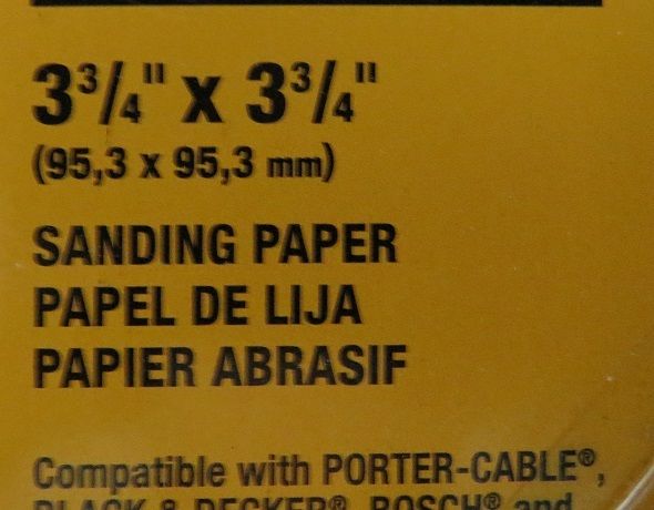 DEWALT DWASPTRI22 Hook And Loop Triangle 220 Grit Sandpaper 2-12 Packs