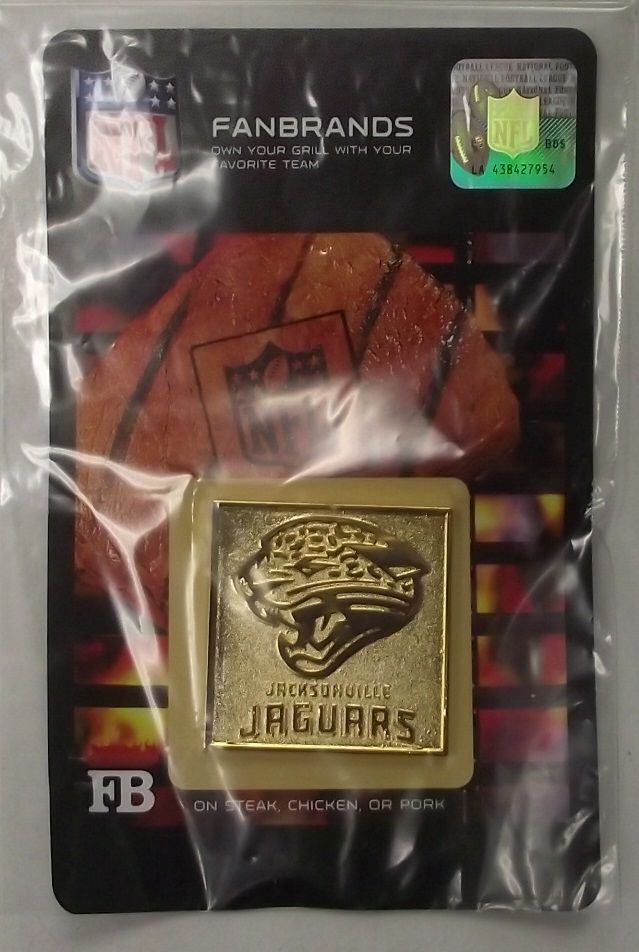 NFL 10187 Jacksonville Jaguars Team Logo Branding Plate FanBrand Barbecue Grill