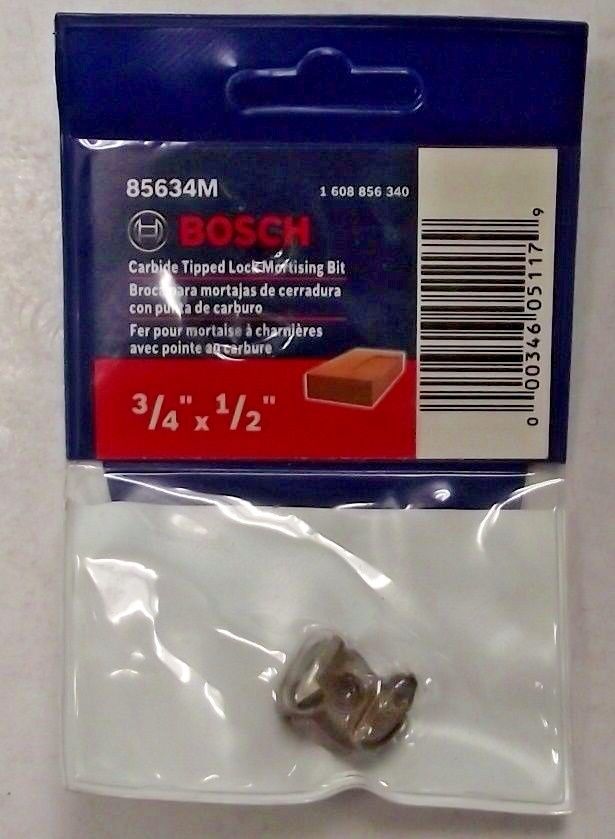 Bosch 85634M Lock Mortising Router Bit 3/4-Inch Diameter 9/16-Inch Cut 1/4-Inch
