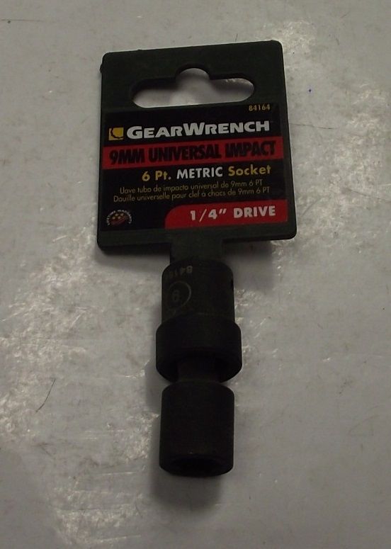 Gearwrench 84164 9mm Universal Impact Socket 1/4" Drive 6pt