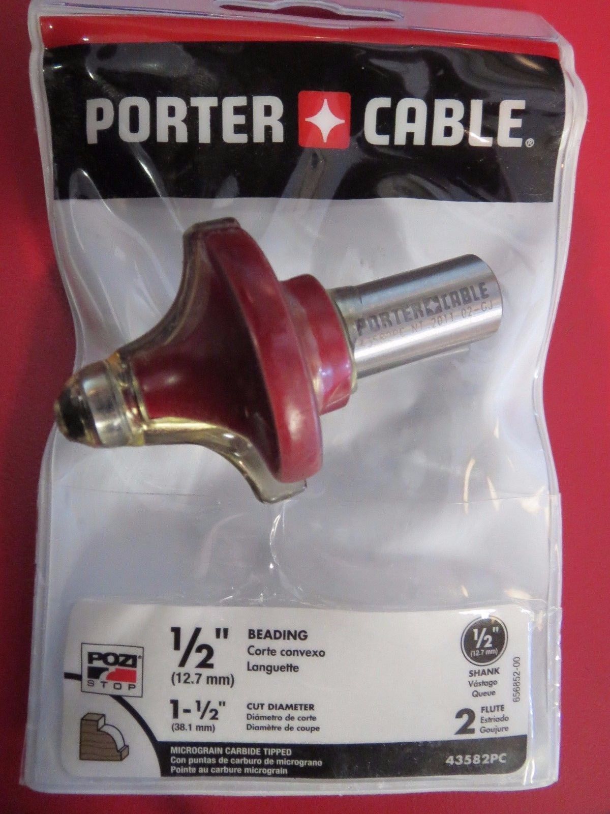 Porter Cable 43582PC 1/2" Beading Router Bit 1/2" Shank