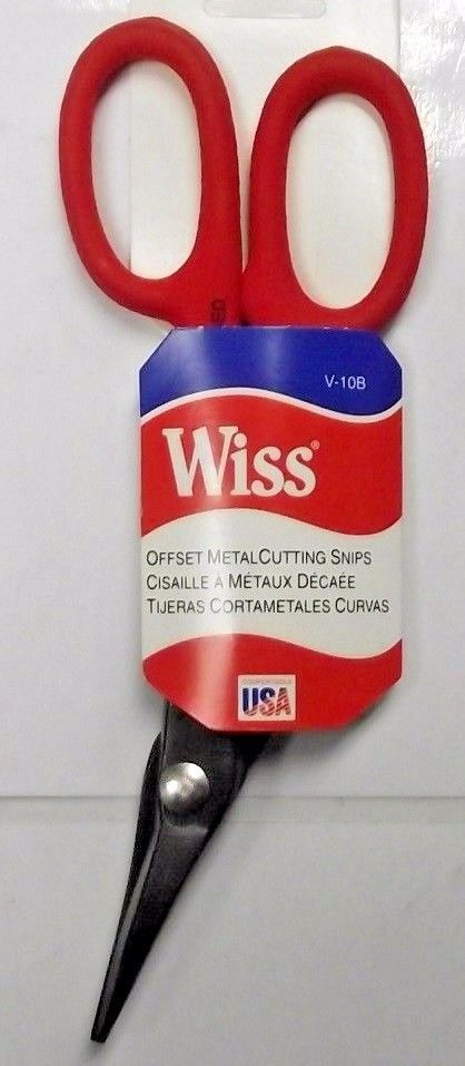 Wiss V-10B Tinsmiths Sheet Metal Offset Duckbill Combination Snips USA
