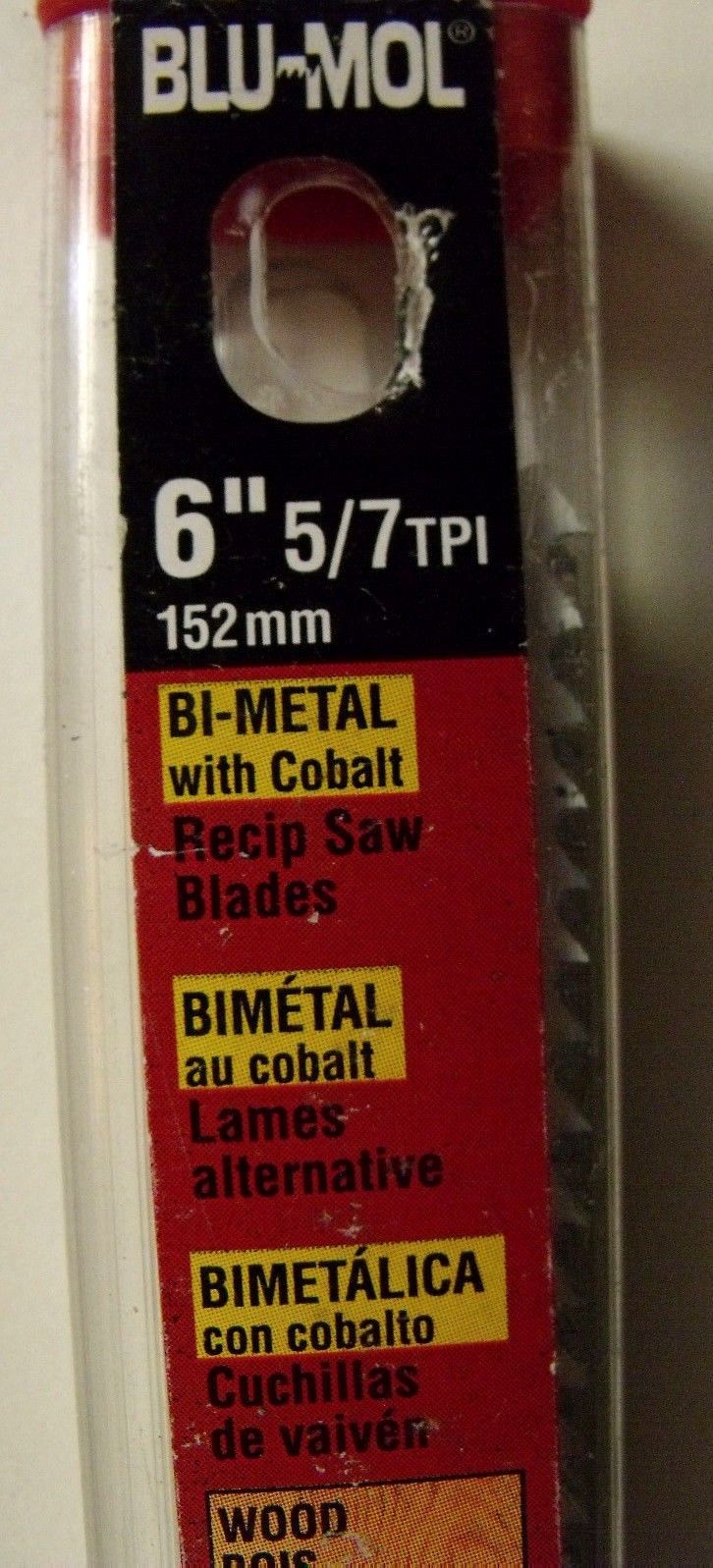 Blu-Mol 6481 6" x 5/7TPI Bi-Metal Reciprocating Saw Blades