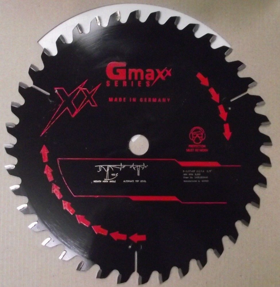 Gmaxx 2400.850H40 8-1/2" 40 Tooth Carbide Tip ATB Circular Saw Blade