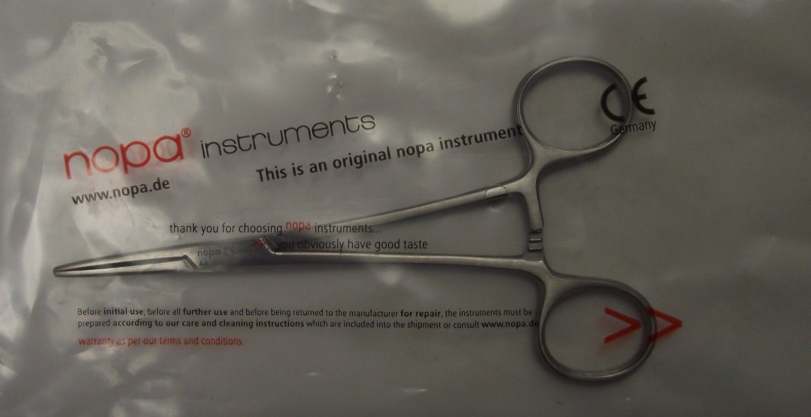 Nopa AA180-14  Crile Artery Forceps - 14 cm 5-3/4" Straight Nose Germany