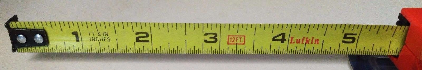 Lufkin HV1012 1/2" x 12' Hi-Viz Orange Series 1000 Tape Measure