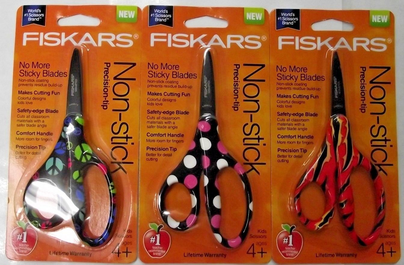 Fiskars 1243021001 Assorted Colors Safety Edge 5" Kids Scissors 1 Pair Only