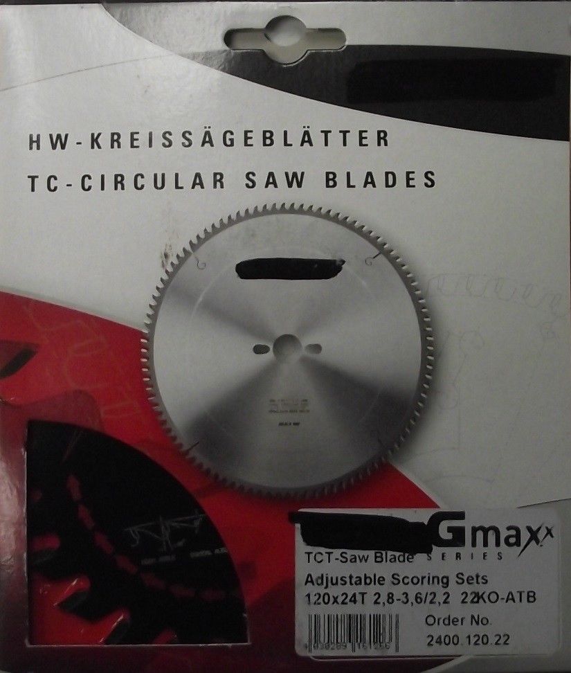 Guhdo Gmaxx 2400.120.22 120mm 24 Teeth Scoring Circular Saw Blade 22mm Arbor