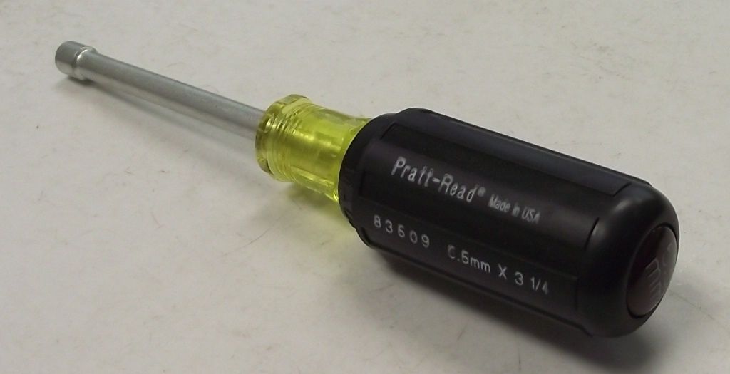 Pratt-Read 83509 5.5mm x 3-1/4 Nutdriver With Rubber Grip USA