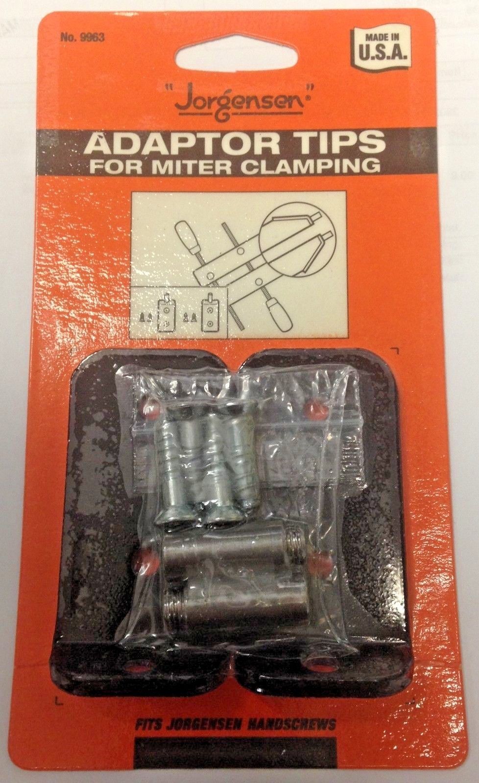 Jorgensen 9963 Handscrew Adaptor Tips for Miter Clamping USA