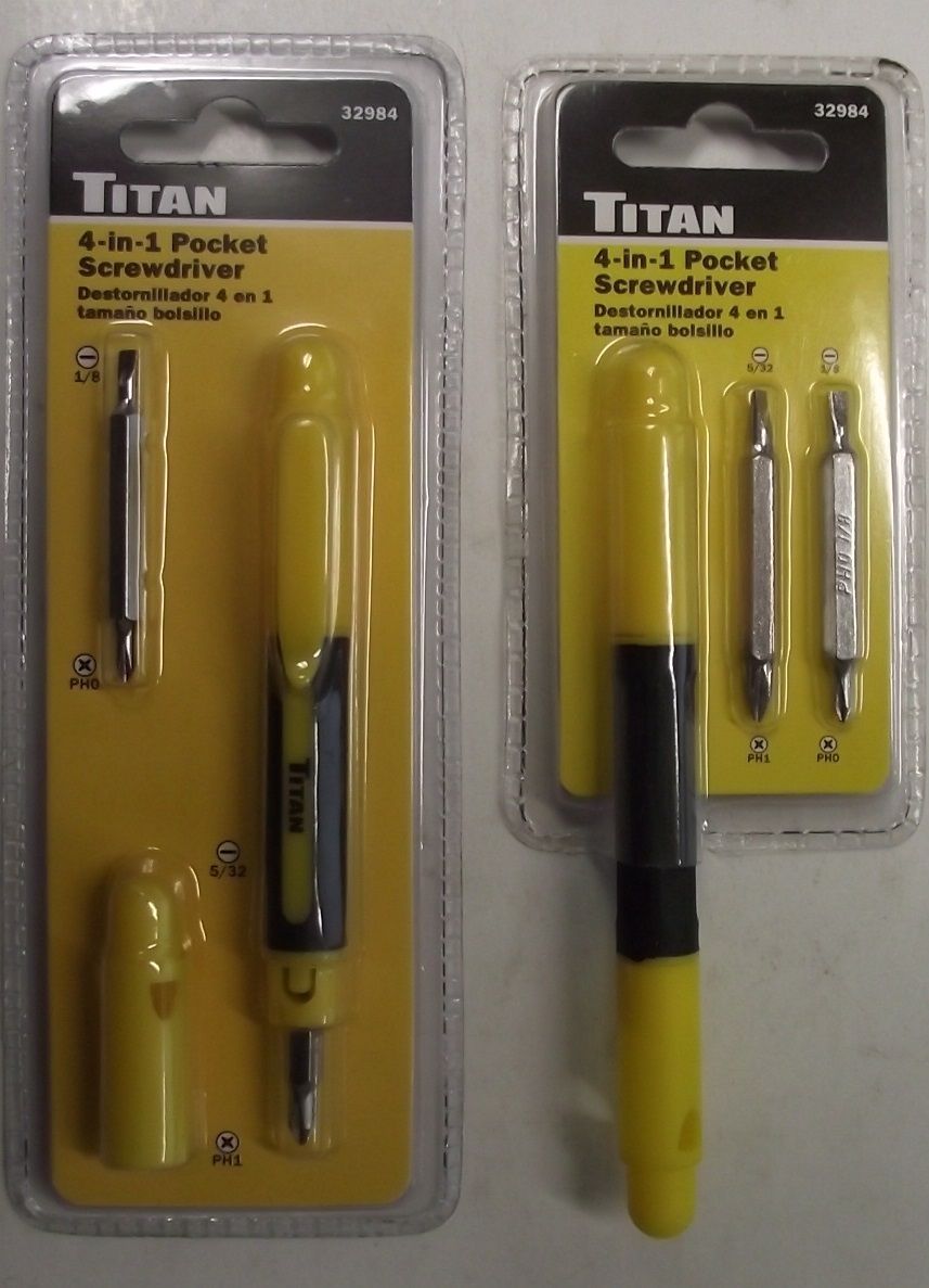 Titan 32984 4-in-1 Precision Pocket Screwdriver 2pcs.