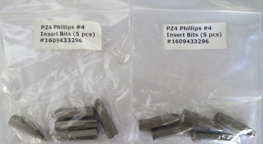 Bosch 1609433296 #4 x 1" x 5/16" Screw Bits 2-5Pks. USA