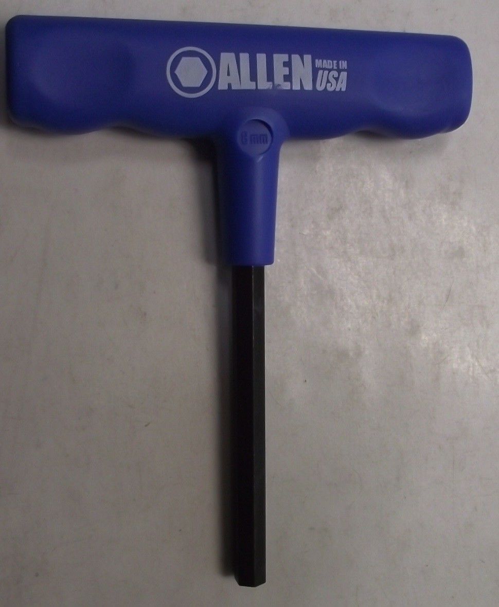 Allen 57852 8mm Grip T Handle 6-1/8" Length Hex USA