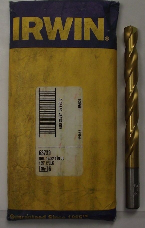 Irwin 63730 15/32" Titanium Drill Bit 6pcs