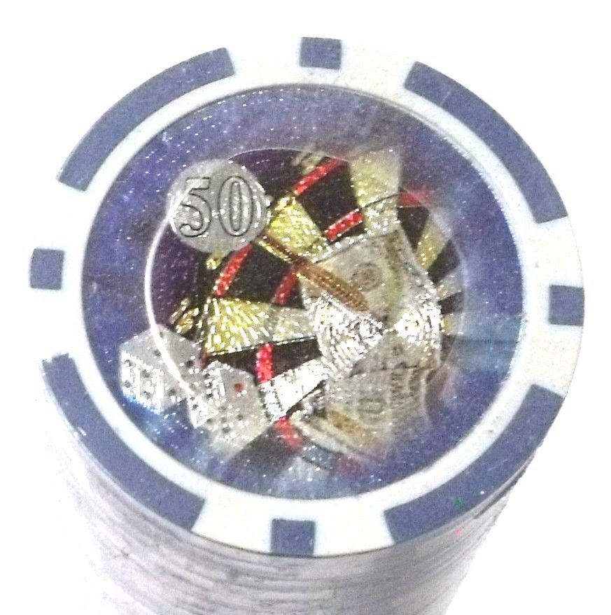 RDR Casino Poker Chips 11.25 Gram BLUE Roulette Pro 50pcs $50 Denomination