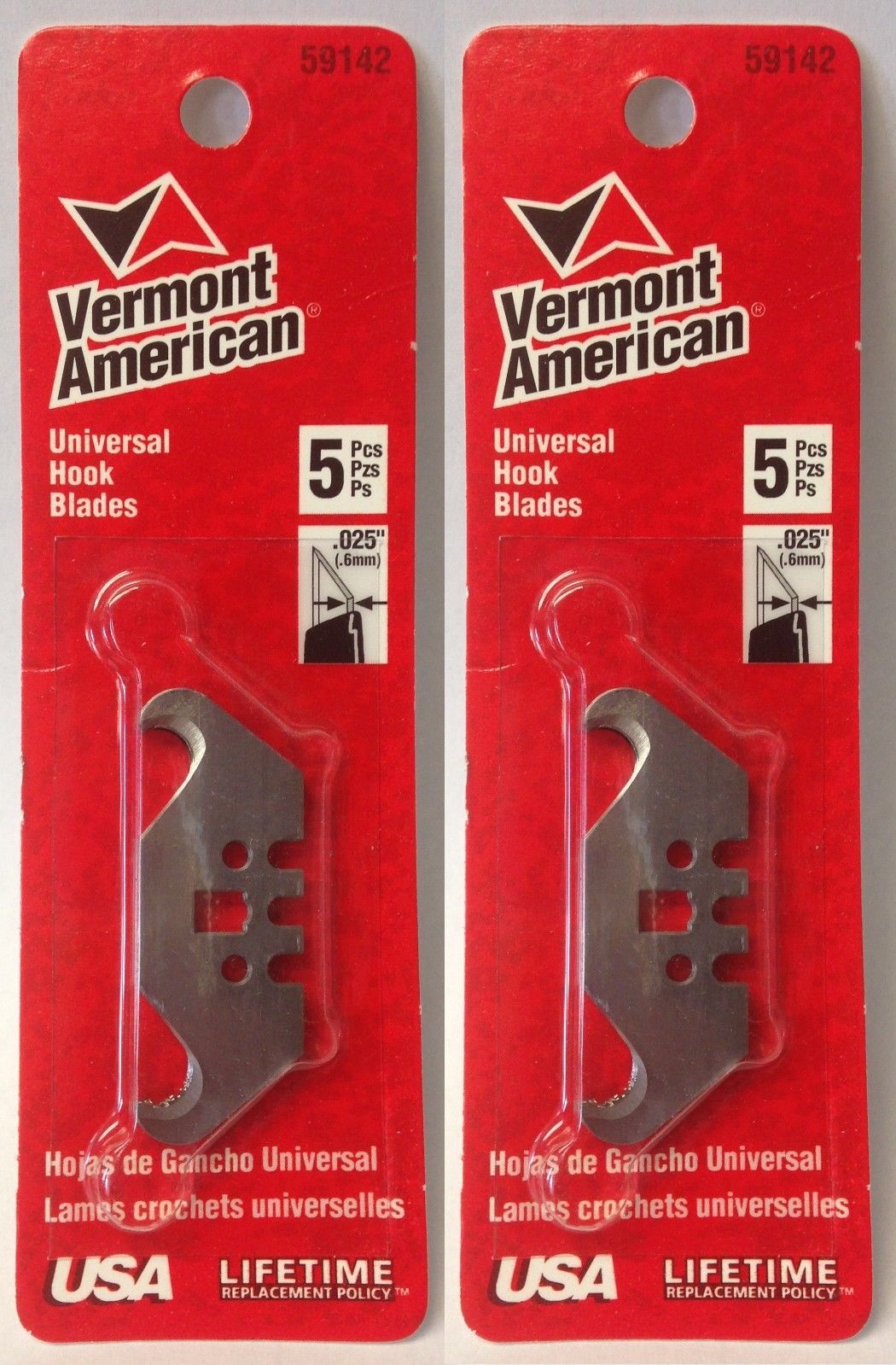 Vermont American 59142 Universal Hook Blades 2 Packs of 5 USA