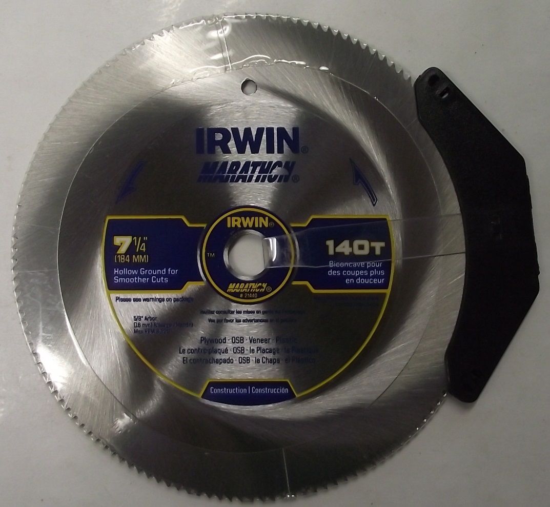 Irwin 21440 7-1/4" x 140 Tooth Hollow Ground Saw Blade