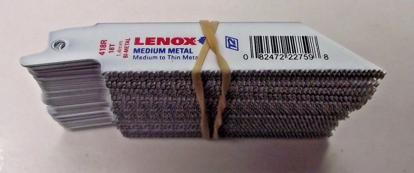 Lenox 22759OSB418R 4" x 18 TPI Metal Cutting Reciprocating Saw Blade USA 50 Pack