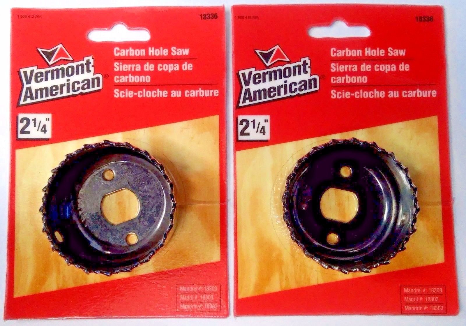 Vermont American #18336 2-1/4" Carbon Hole Saw (2 Packs)