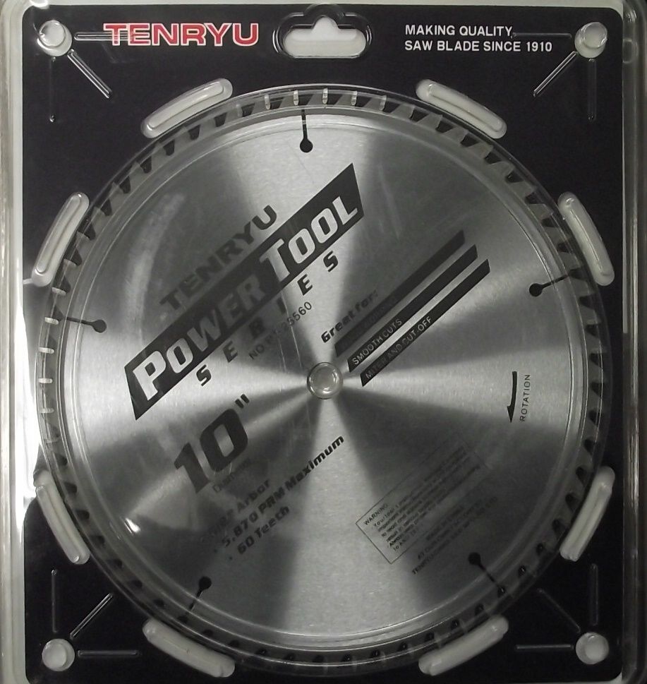 Tenryu PT-25560 10" x 60 Tooth Carbide Tipped Circular Saw Blade