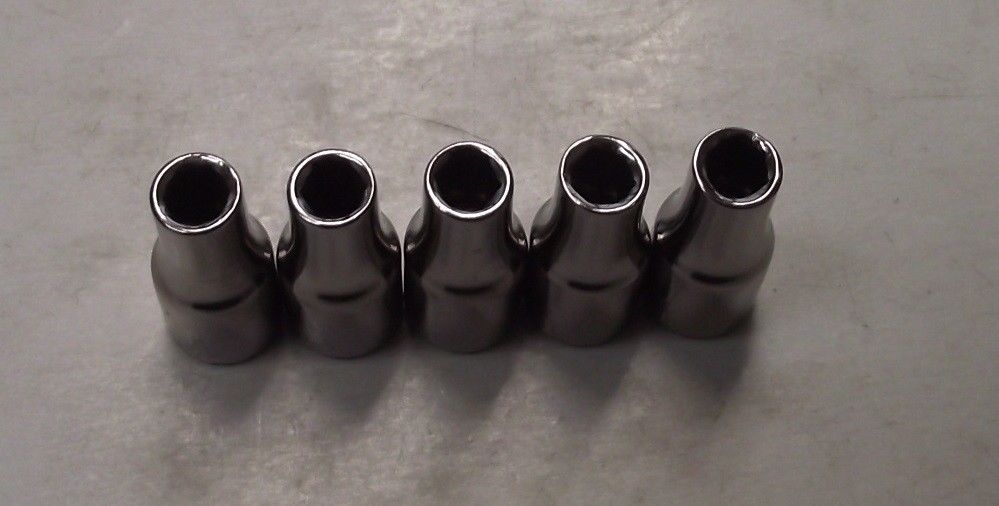 Apex Danaher L511060 1/4" Drive 3/16" 6pt. Sockets 5pcs. USA