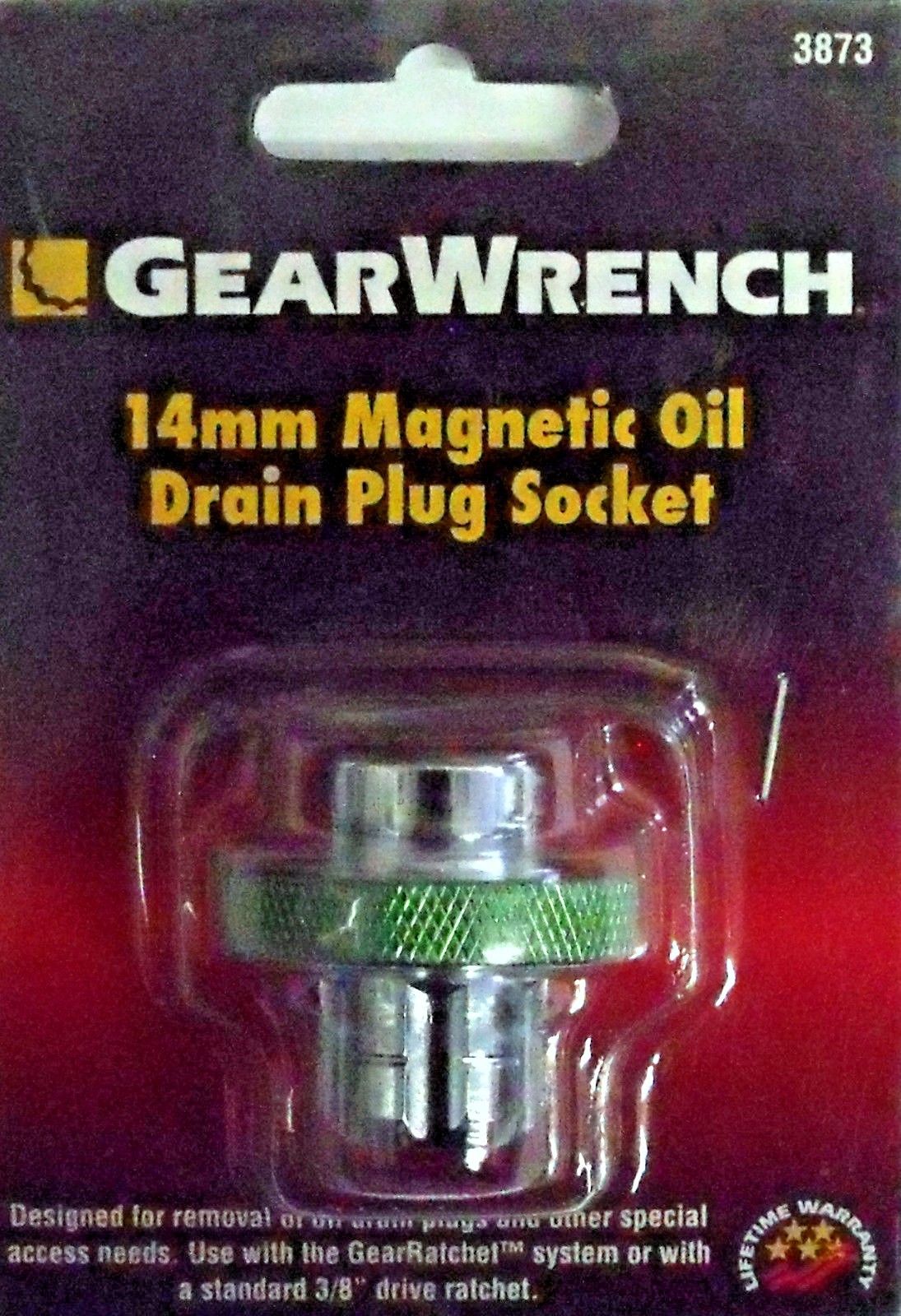 Gear Wrench 3873 14mm Magnetic Oil Drain Plug Socket
