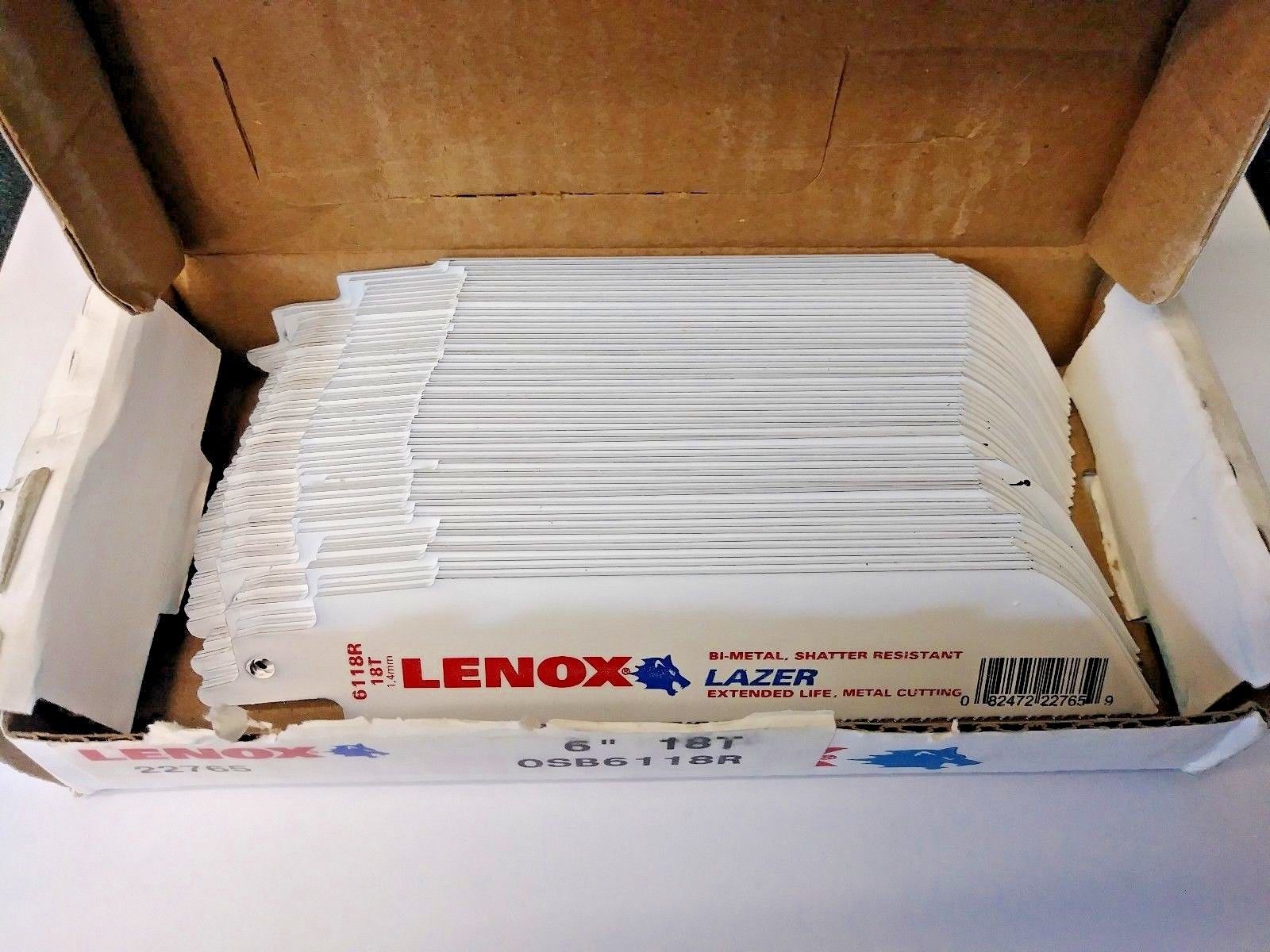 Lenox 22765OSB6118R 6" x 18T Metal Cutting Reciprocating Saw Blades 50 Pack USA