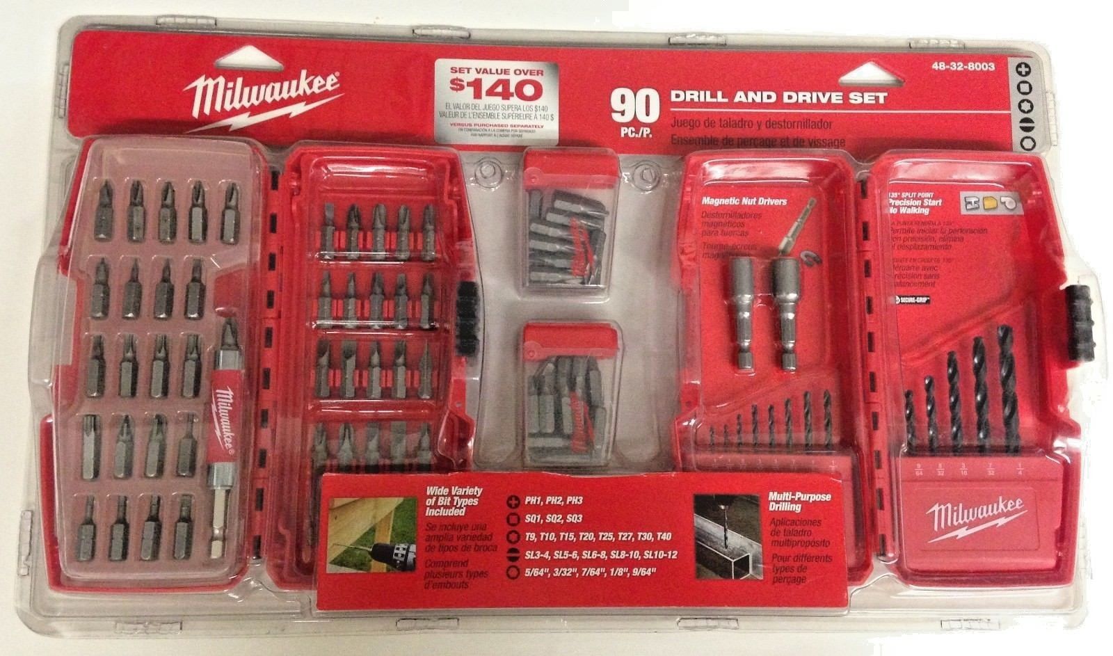 Milwaukee 48-32-8003 90 Piece Drill and Drive Set