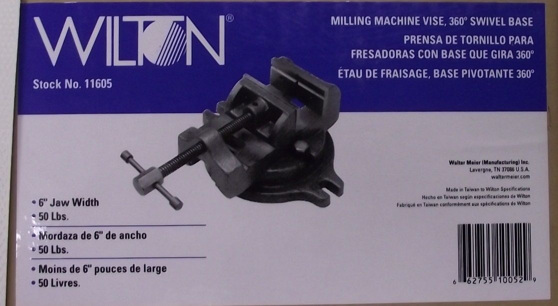 Wilton 11605 MV6B 6" Milling Machine Vise with 360 Degree Swivel Base