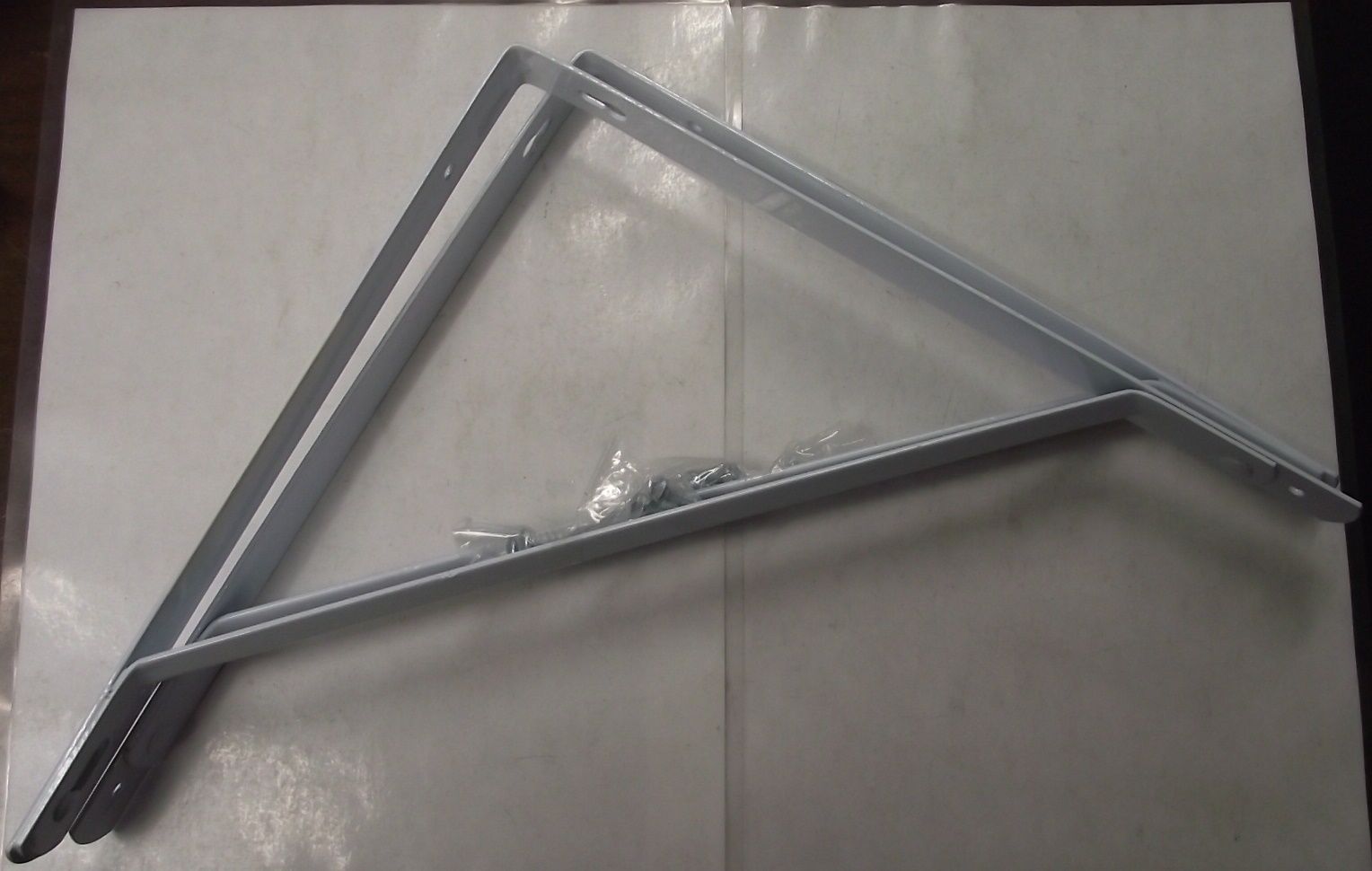 Harney Hardware 35494 11" Shelf Bracket Powder Coated White 2pcs.