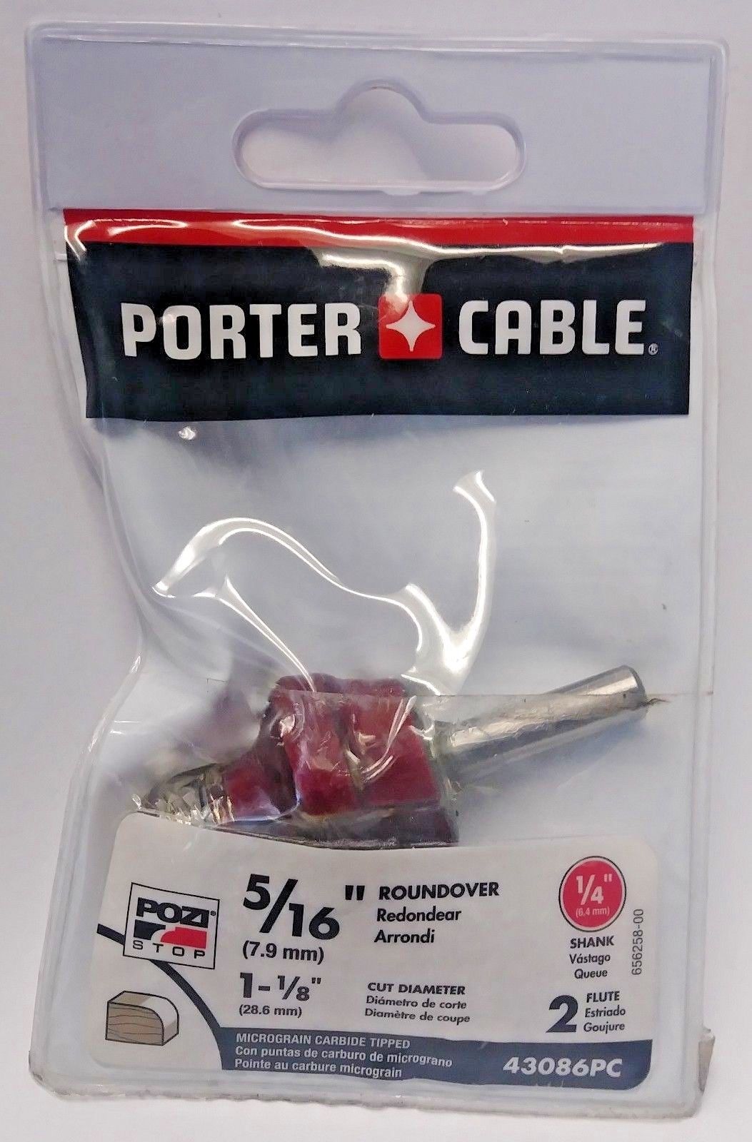 Porter Cable 43086PC 5/16" Roundover Router Bit Carbide Tipped 2 Flute