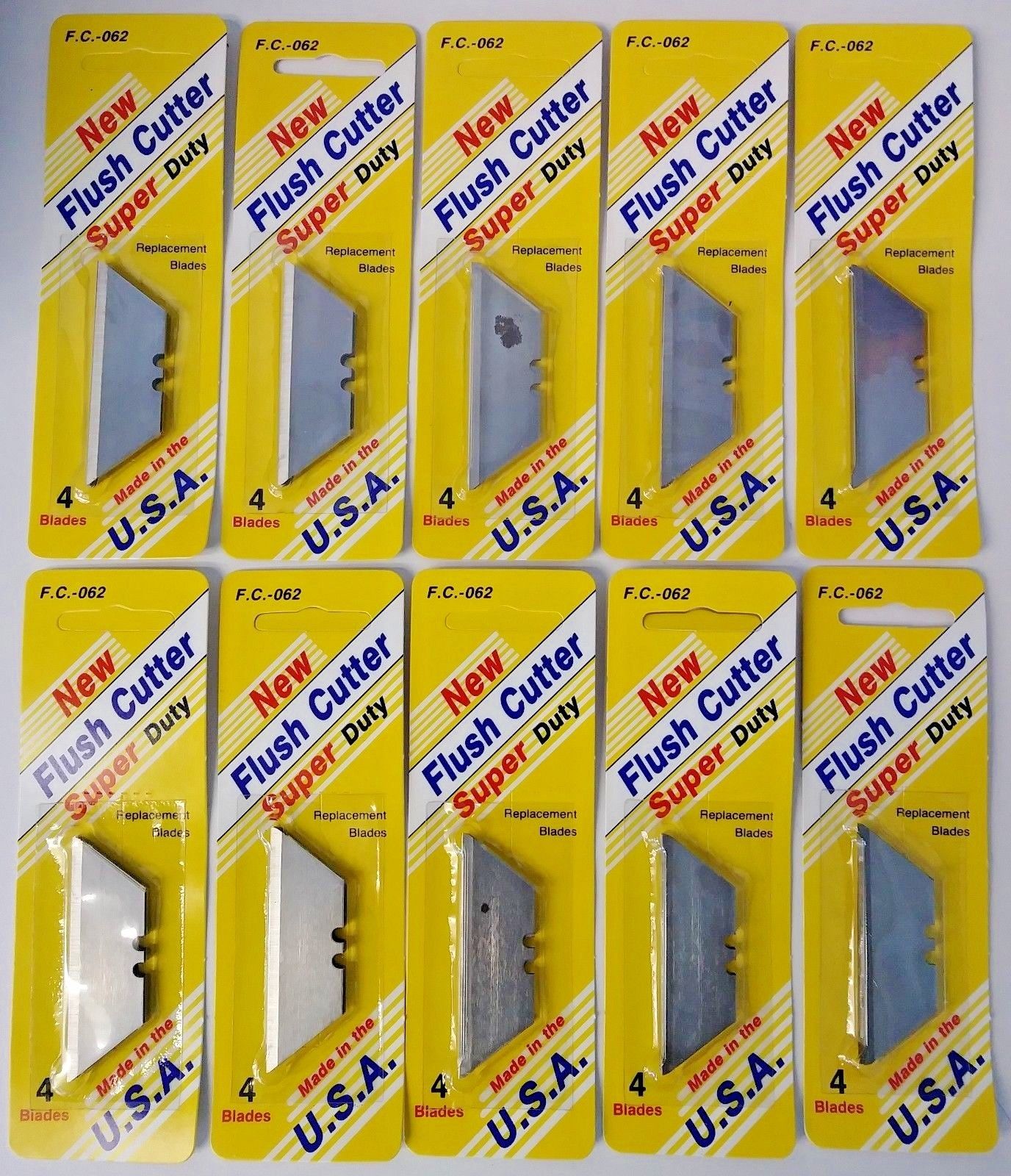 Flush Cutter 062 Super Duty Replacement Blades 10 Packages of 4 USA