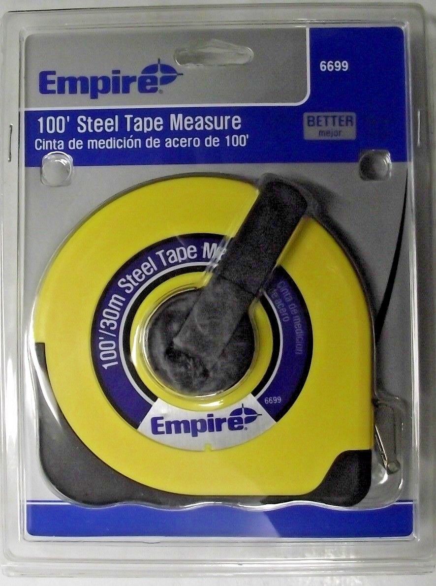 Empire 6699 3/8" x 100 ft Closed Case Reel Steel Tape Measure