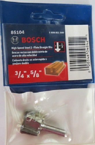 Bosch 85104 3/4" x 5/8" HSS 2-Flute Straight Bit