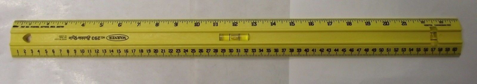 Warner 293 24" Bubble Rule Metric & Inch Ruler USA