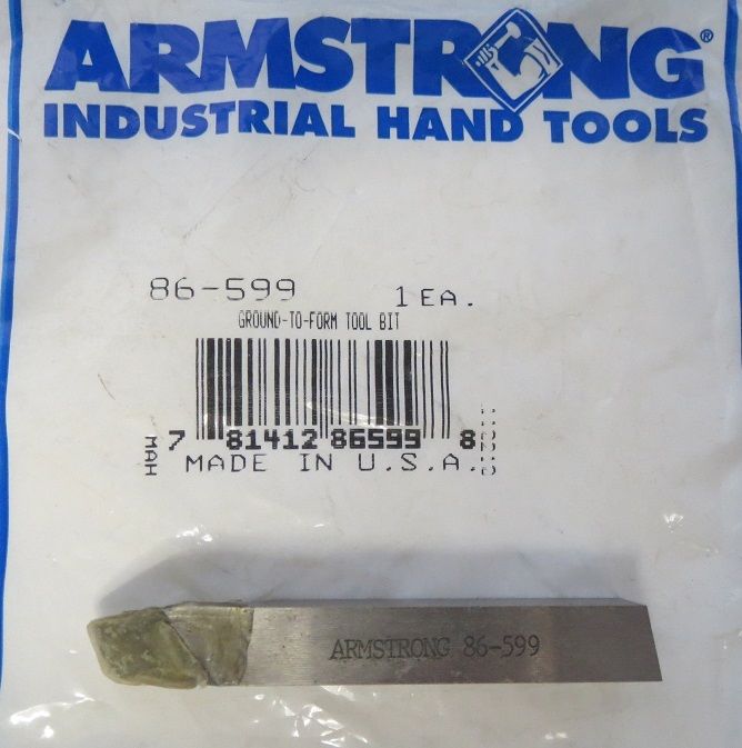 Armstrong 86-599 GROUND-TO-FORM TOOL BIT CUTTER USA