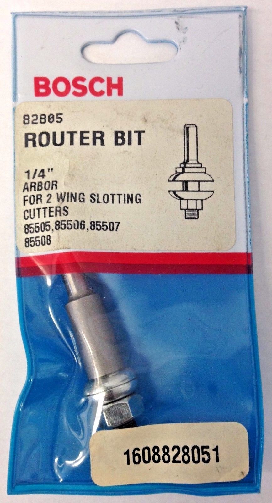 Bosch 82805 1/4" Arbor For 2 Wing Slotting Cutters Router Bit USA