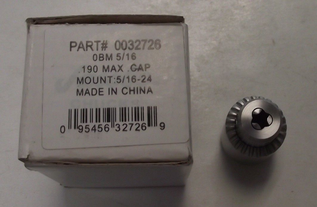 JACOBS 32726 OBM 5/16 Stainless Steel Chuck 0.190 In 5/16-24 Mount