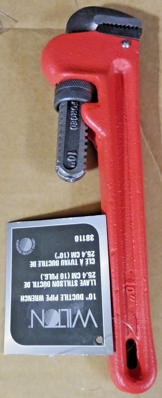 Wilton 38110 10" Ductile Pipe Wrench