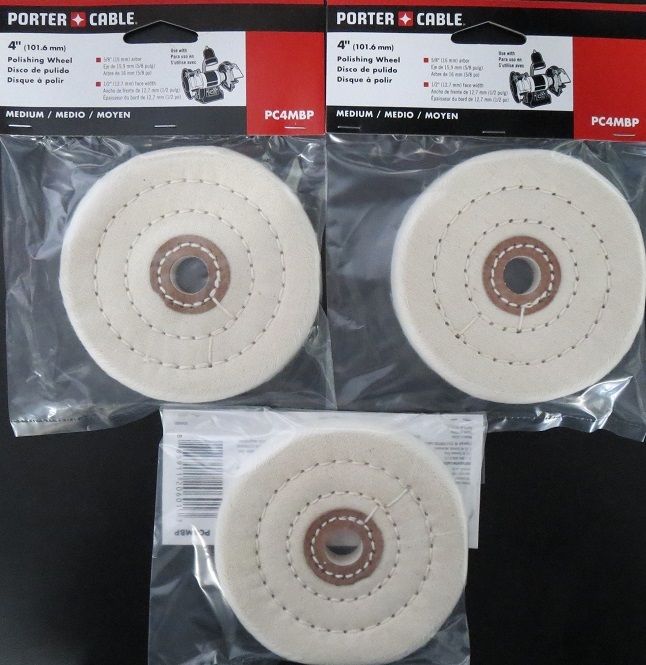 Porter Cable PC4MBP 4" Firm Buffing Pad White 3PKS