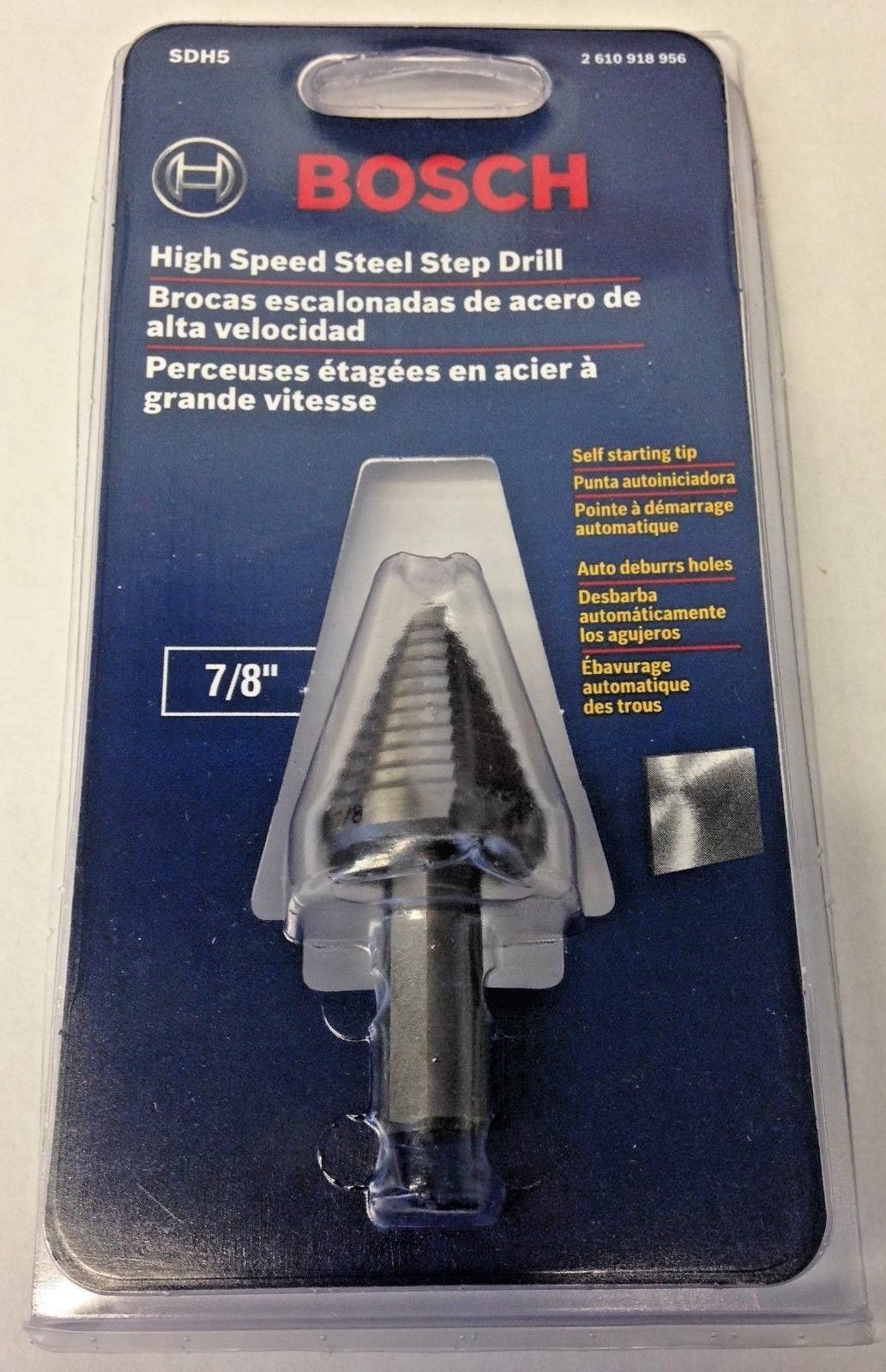Bosch SDH5 7/8" High Speed Steel Step Drill Bit Switzerland