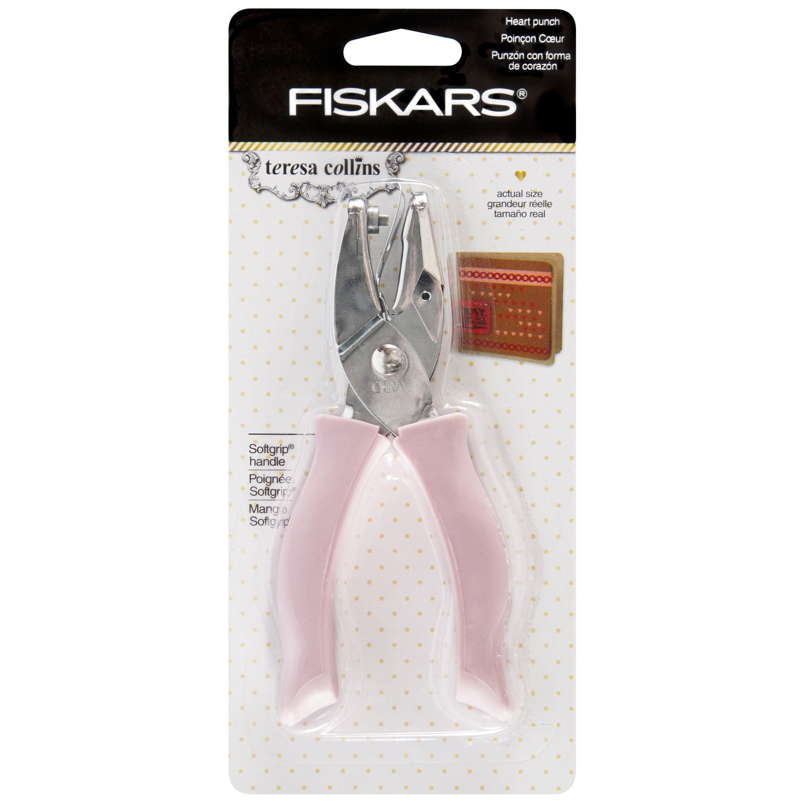 Fiskars 123740-1001 Teresa Collins Heart Hand Punch, Approx. 1/8"